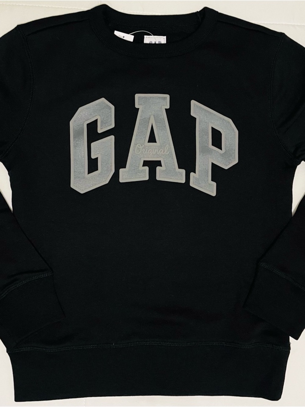 GAP Kids Black Sweatshirt with Navy Logo Tag